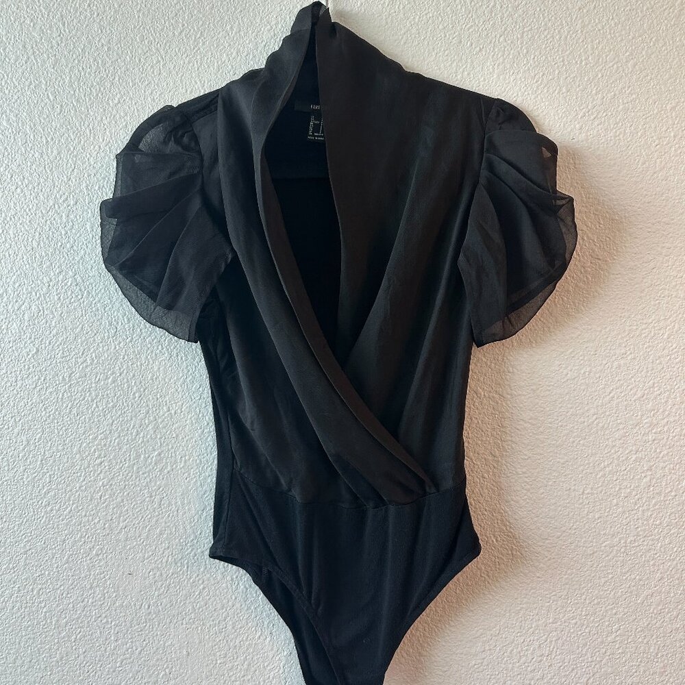 Forever 21 Mesh Short Sleeve Bodysuit